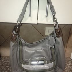 Coach Gray Leather Purse