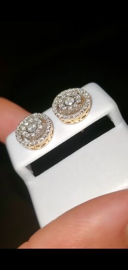 10k Real Diamond Earrings