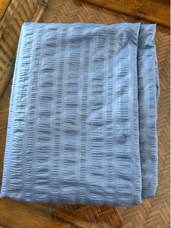 72x84 Extra Long Blue Fabric Shower Curtain