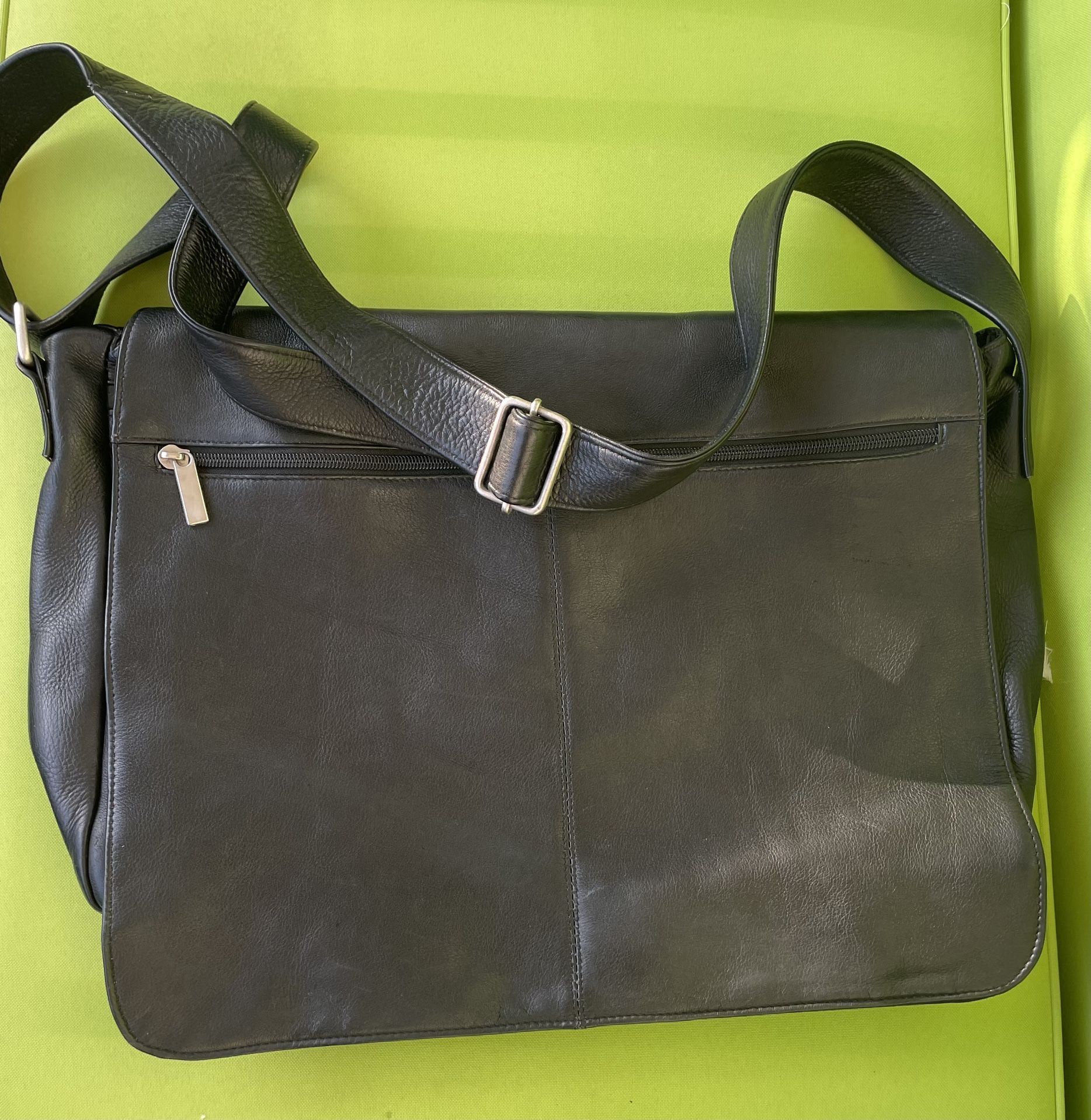 David King black leather computor bag/briefcase