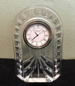 Beautiful Waterford crystal desk/table clock! 