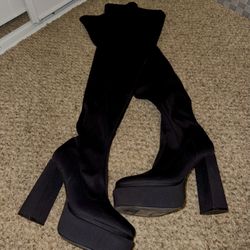 Black Over The Knee Boots 