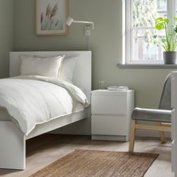 Ikea White Bed Frame. 