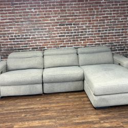 Free Delivery Gray recliner 3pc sectional sofa couch