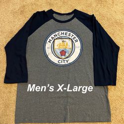 🔥 NIKE Manchester City Baseball T-Shirt Men's XL LIKE NEW 🔥