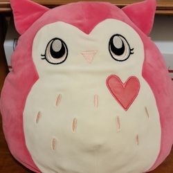 ​Squishmallows Valentine’s Hoot the Owl - 12” Pink Plush