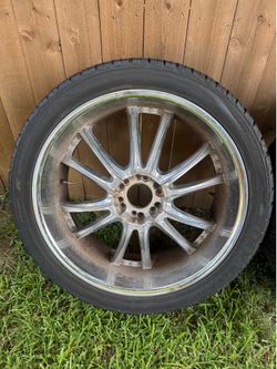 24" VCT WHEELS MANCINI CHROME HUGE SIZE LIP RIM