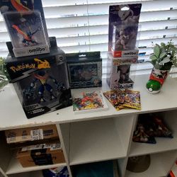 Huge Pokémon & Nintendo Lot – Sealed Packs, Mewtwo Figures, Amiibos, POP Vinyl, 3DS Game – Bundle