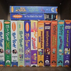 Box of Nickelodeon VHS Tapes