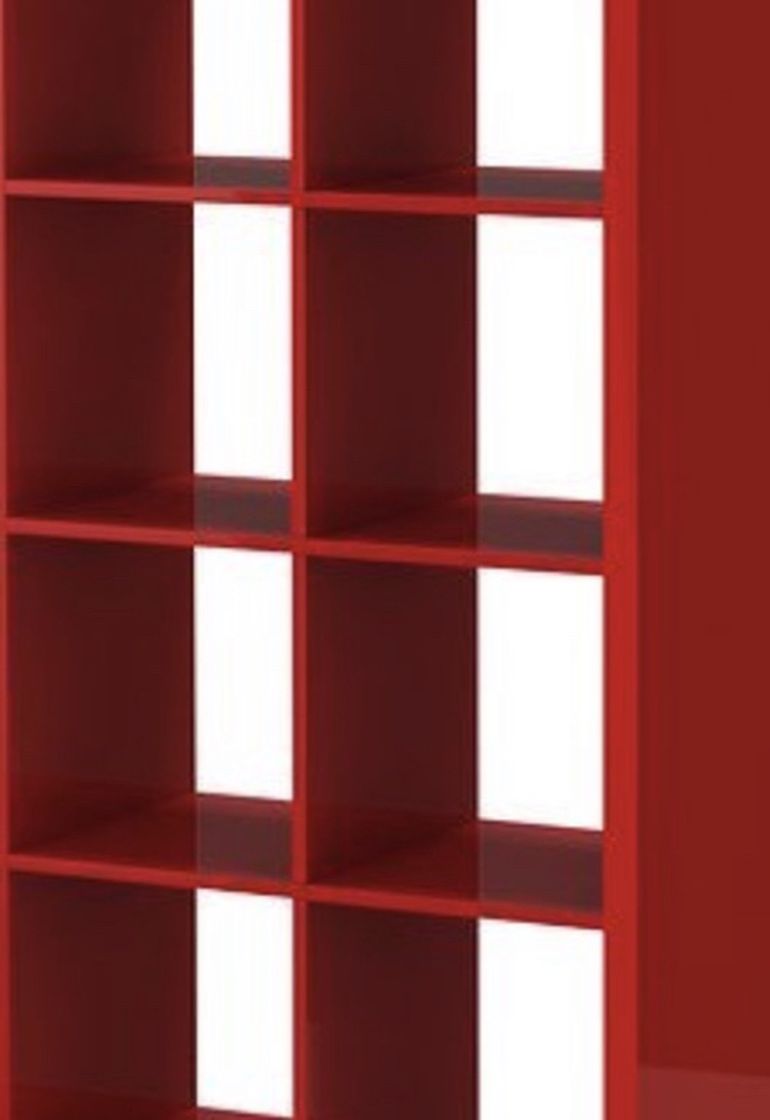 Ikea Kallax Red Glossy Storage Unit Lightly Used