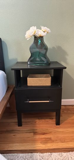 Black wood nightstands (set of 2)