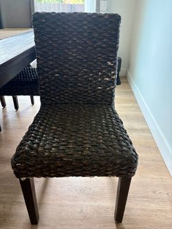 Set of 4 brown chairs