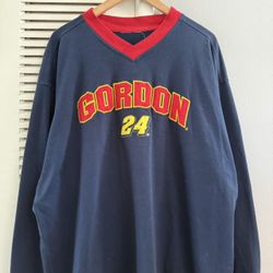 Vintage Jeff Gordon 24 NASCAR Chase Authentics Embroidered Long Sleeve Shirt