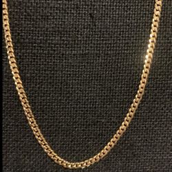 Gold Plated 925 Sterling Silver Curb 3.8 mm Chain 22in. Long