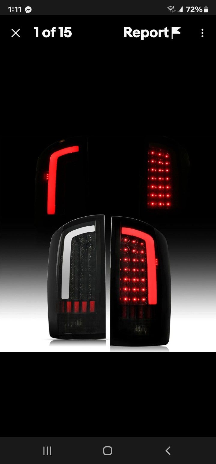 2002 To 2006 Dodge Ram 1500 To 3500 NEW LED taillights Smoked  Luces traseras Completamente nuevas.