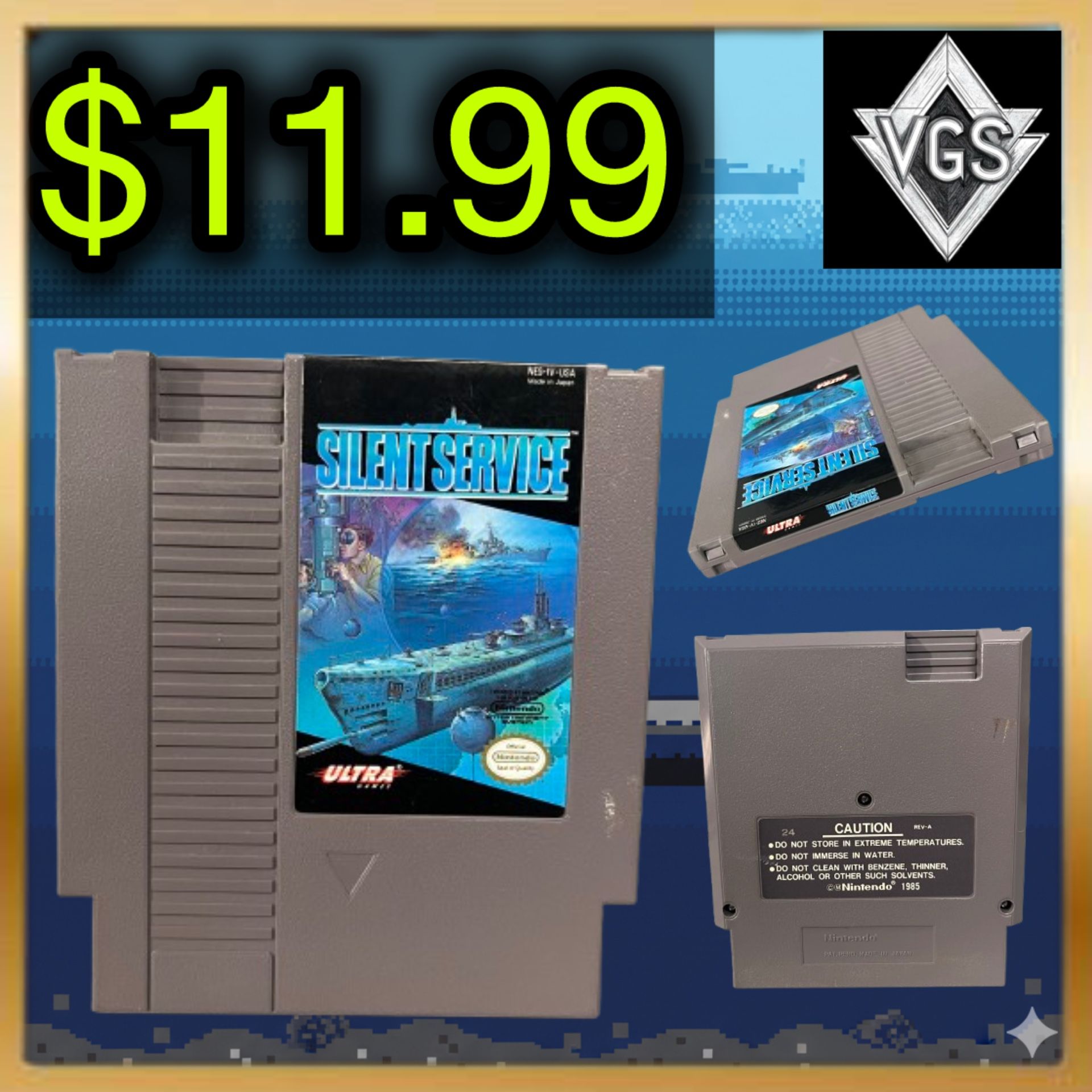*VINTAGE* Silent Service – NES (1989)