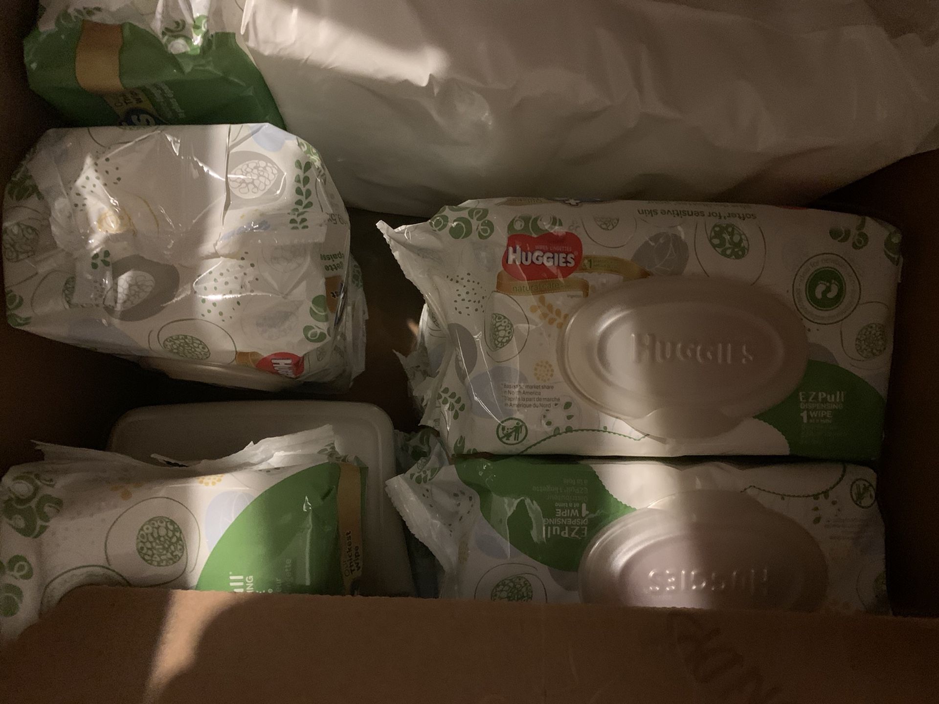 Diapers diaper wipes and dispenser NEW in packaging