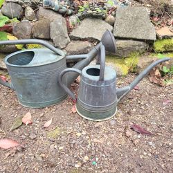 Pair Of Vintage Copper Watering Cans Made In Turkey