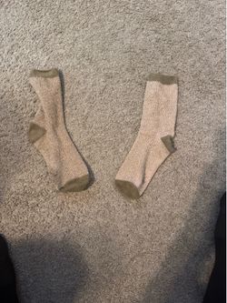 Cozy Beige Fuzzy Crew Socks | Soft Plush Winter Lounge Socks