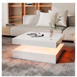 White Led Coffee table 