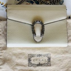 White Dionysus Gucci Wallet On chain