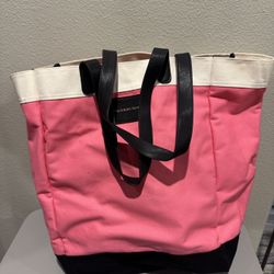 Large Victorias Secret Tote, Pink Canvas