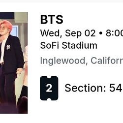 BTS tickets @ SoFi