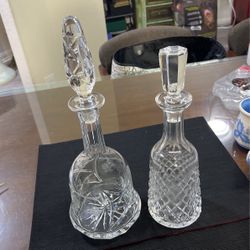 2 Waterford Decanters Vintage Mint  13” 16”