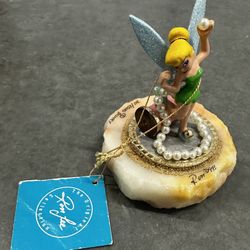 RON LEE DISNEY TINKERBELL SITTING ON SPOOL FIGURINE
