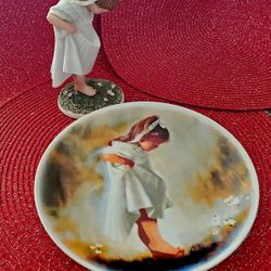 DONALD ZOLAN-"SABRINA IN THE GRASS"-1979-PLATE & FIGURINE-ORIGINAL