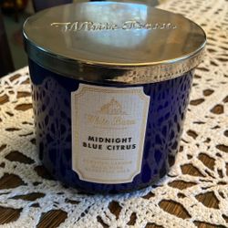 New White Barn Midnight Blue Candle 