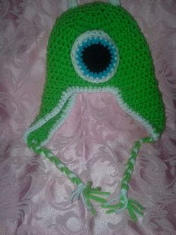 Monsters inc crochet hat