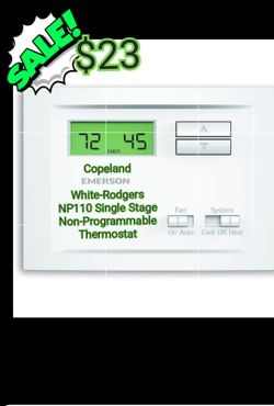 Copeland
White-Rodgers NP110 Single Stage Non-Programmable Thermostat