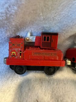 Thomas Take Along Sodor Rescue Hose Car & Spotlight Car Diecast Set 2005