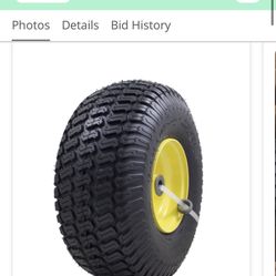 MARASTAR 21426 Front Tire Assembly Compatible With A 100 And 300 Series John Deere Riding Mower 15" X 6.00-6" Front Tire 1 Pack