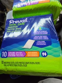 Prevail Total Care Underpads