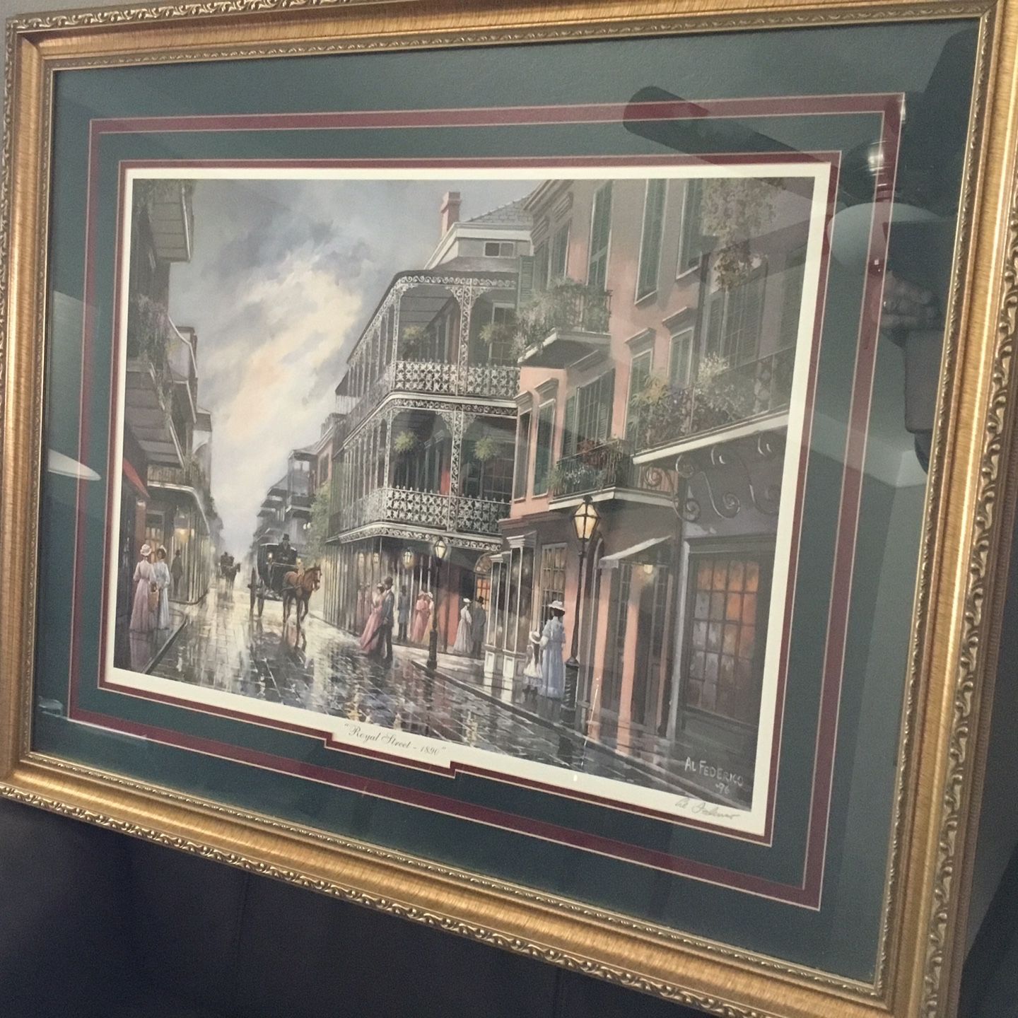 REDUCED: Framed Print Artwork by Al Federico/signed