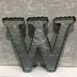 W metal letter Rustic Galvanized Artminds 