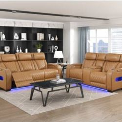 Power Reclining Sofa And Loveseat 