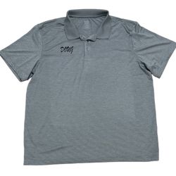 Member’s Mark Polo Shirt Men’s XL Grey Black Active Polo Casual Preppy