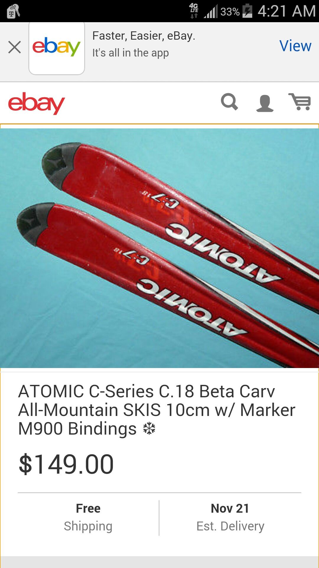 Atomic beta carv c7-18 skis