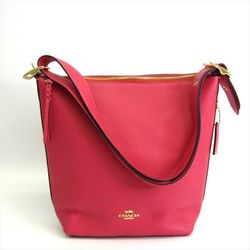 COACH Women's Polished Pebble Leather Dufflette LI/Black Cherry Shoulder Bag