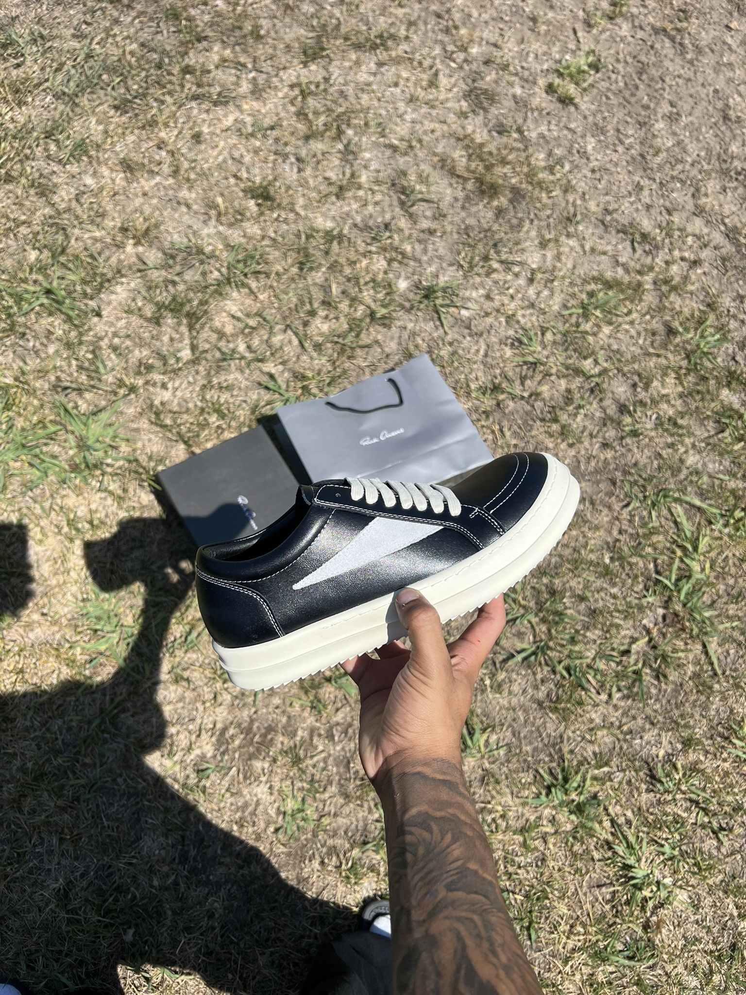 RICK OWEN LOW TOP VAN STYLE SNEAKER