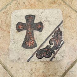 Cross Wall Hanging Tile Art $5 