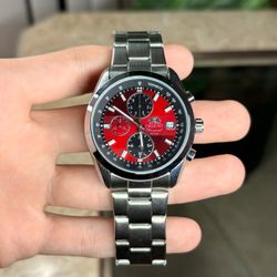Orient Chronograph Watch Red Dial