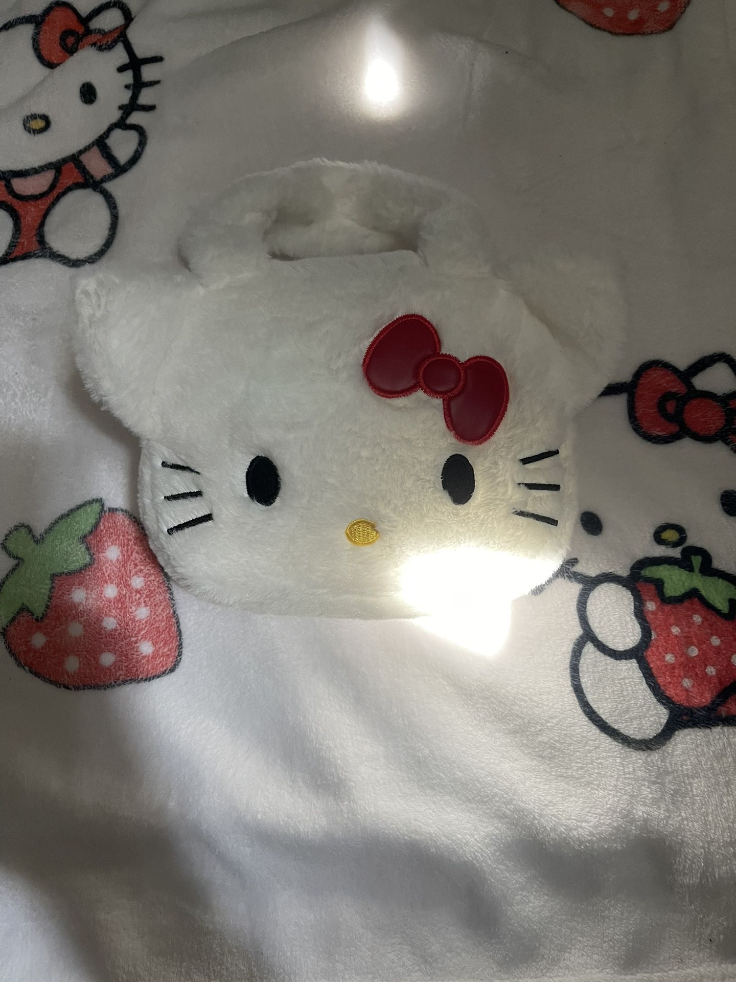 Hello Kitty Plush Bag With Pink Strap