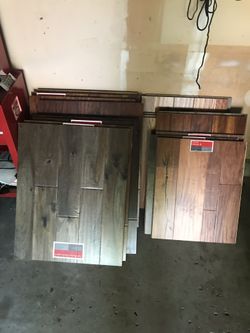 Wood flooring displays. Asking $40 for the lot