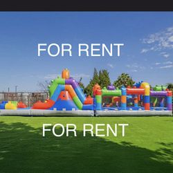 Obstacle course water slide