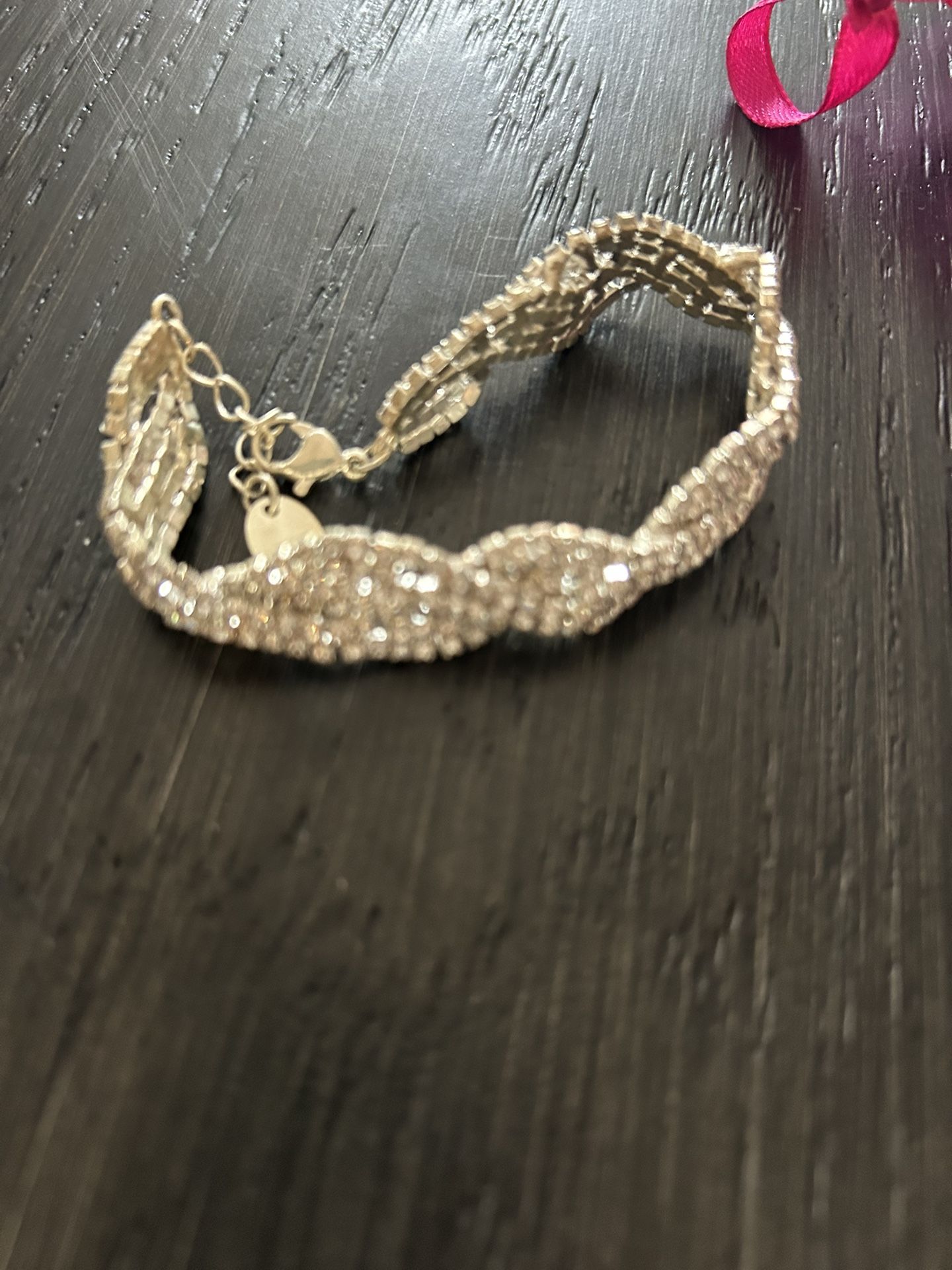 Silver rhinestone bracelet like new
