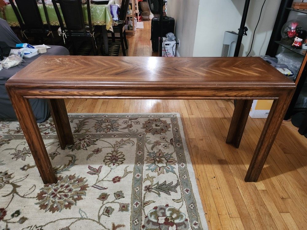 wood console table
